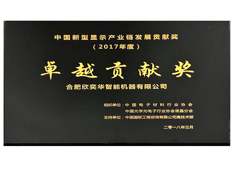 中国新型显示产业链发展贡献奖—卓越贡献奖